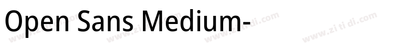 Open Sans Medium字体转换